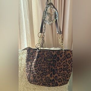 CAHRES & HEKA - Leopard Print Shoulder Bag - Brown